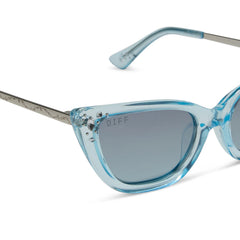 CINDERELLA YOUTH - BLUE CRYSTAL GLITTER + BLUE DUST GRADIENT + POLARIZED SUNGLASSES