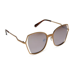 DONNA III - COPPER METAL + BROWN GOLD FLASH SUNGLASSES