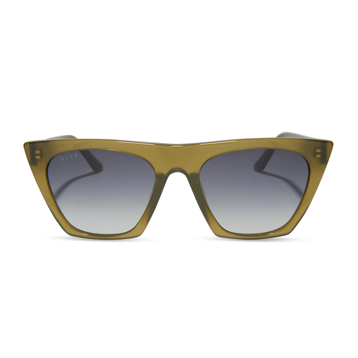 AVRIL - RICH OLIVE + GREY GRADIENT SUNGLASSES