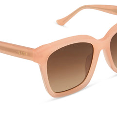 MEREDITH - PEACH + BROWN GRADIENT + POLARIZED SUNGLASSES