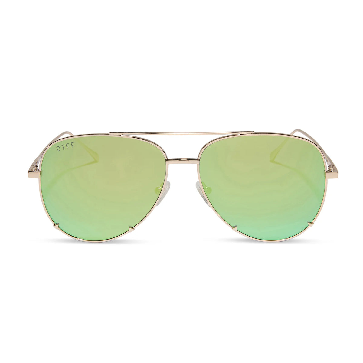 SCARLETT - GOLD + TURQUOISE ICE MIRROR SUNGLASSES