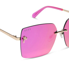 JENA SIMS - ROOKIE + HOT PINK + HOT PINK MIRROR SUNGLASSES
