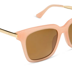 BELLA - PEACH + BROWN + POLARIZED SUNGLASSES