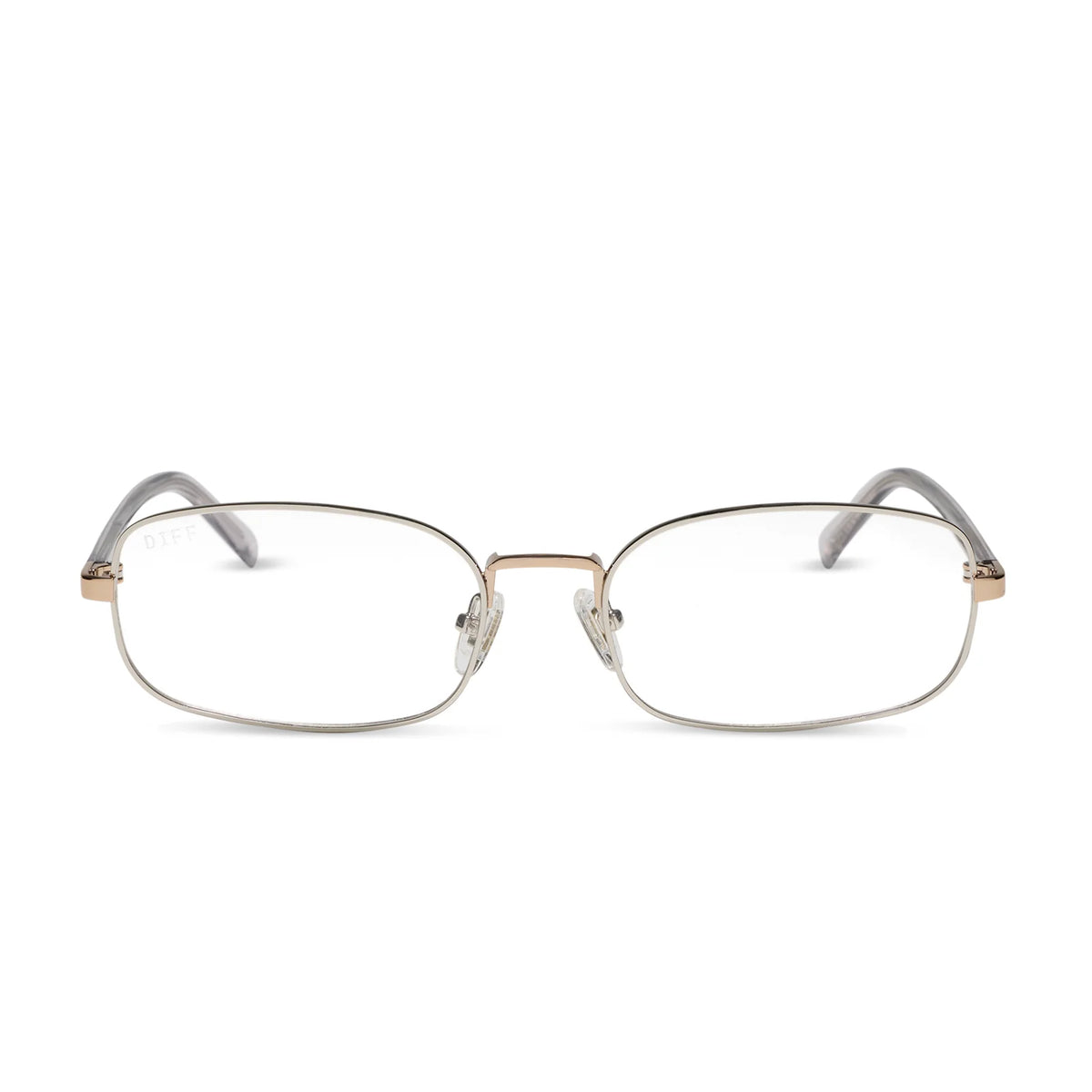 TRINITY - SILVER + GOLD + LIGHT GREY CRYSTAL TEMPLES + GLASSES