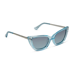 CINDERELLA YOUTH - BLUE CRYSTAL GLITTER + BLUE DUST GRADIENT + POLARIZED SUNGLASSES