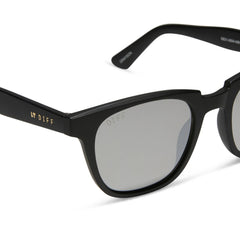 GRAYSON - MATTE BLACK + GREY MIRROR SUNGLASSES