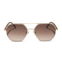 JOJO FLETCHER - JOELLE + GOLD + HORN TORTOISE + BROWN GRADIENT SUNGLASSES