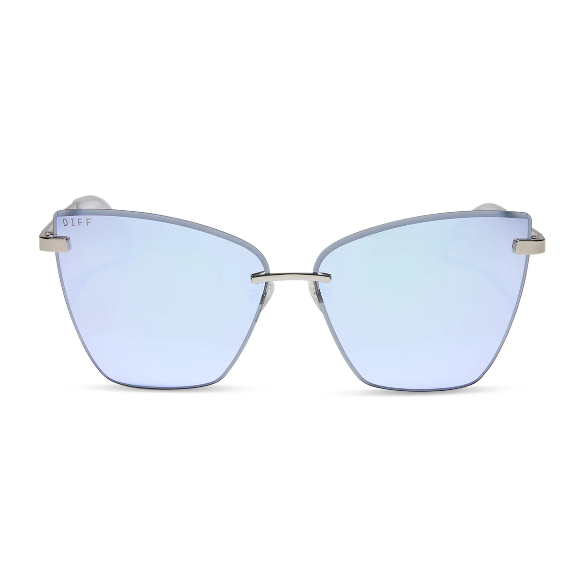 BECKY V - SILVER + LAVENDER MIRROR SUNGLASSES