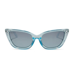 CINDERELLA YOUTH - BLUE CRYSTAL GLITTER + BLUE DUST GRADIENT + POLARIZED SUNGLASSES
