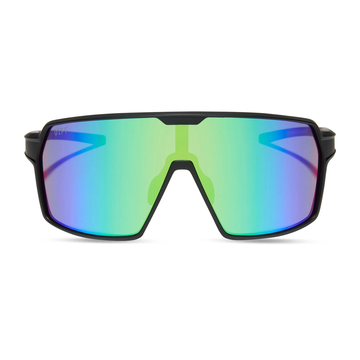 CHARGE - MATTE BLACK + GREEN MIRROR + POLARIZED SUNGLASSES