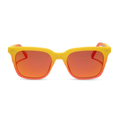 HUMAN TORCH™ - RADIANT YELLOW TO ORANGE FLAME FADE + BLAZING RED ORANGE MIRROR + POLARIZED SUNGLASSES