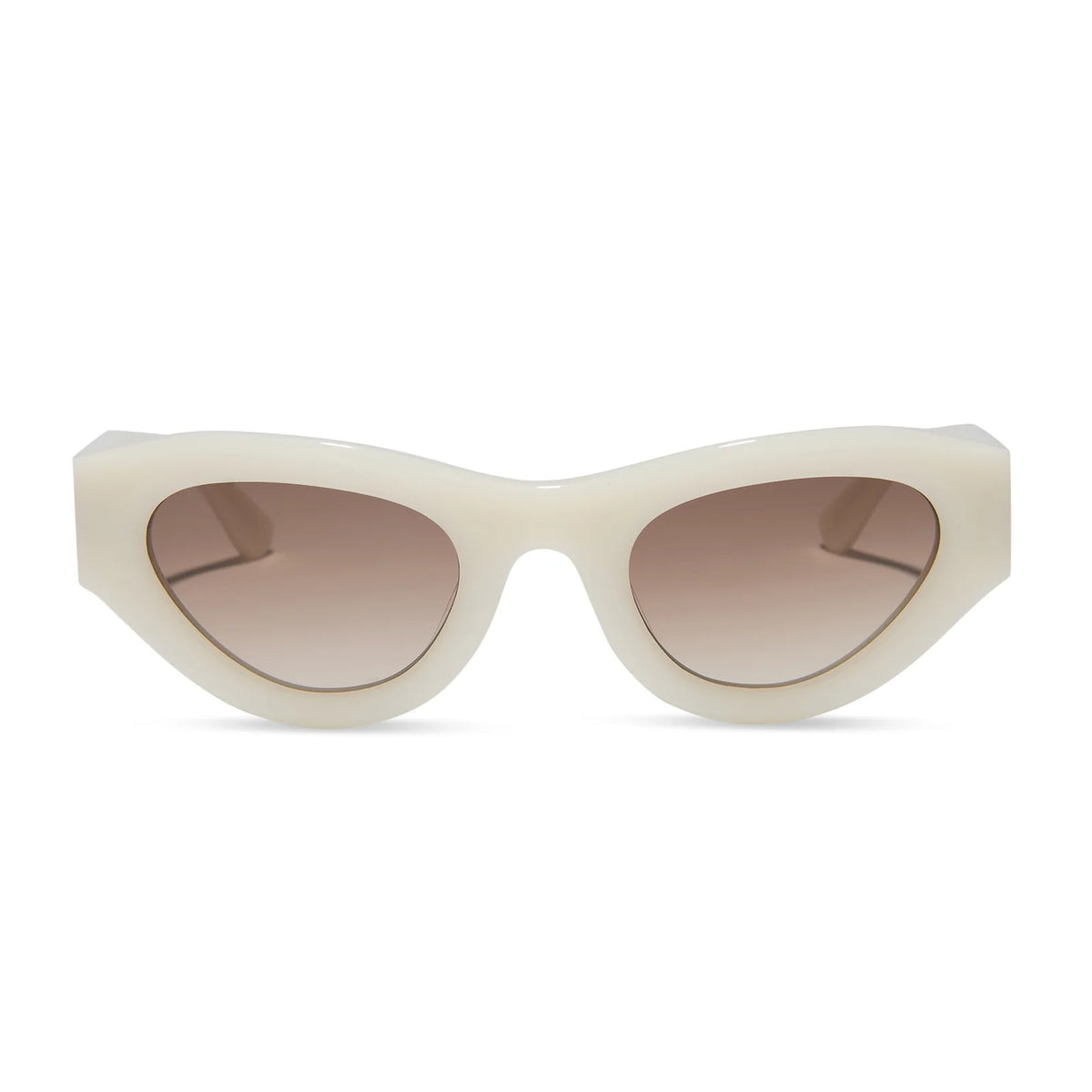 LUCY - MERINGUE + BROWN GRADIENT SUNGLASSES