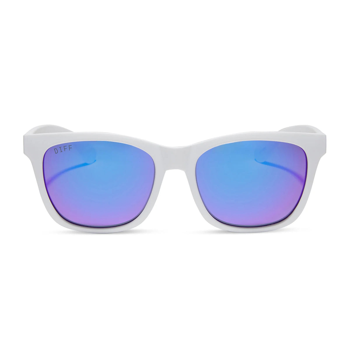 STORM - MATTE WHITE + PURPLE MIRROR + POLARIZED SUNGLASSES