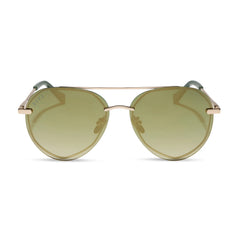 LENOX XS - GOLD + ALOE GREEN GRADIENT + LIGHT GOLD FLASH + POLARIZED SUNGLASSES