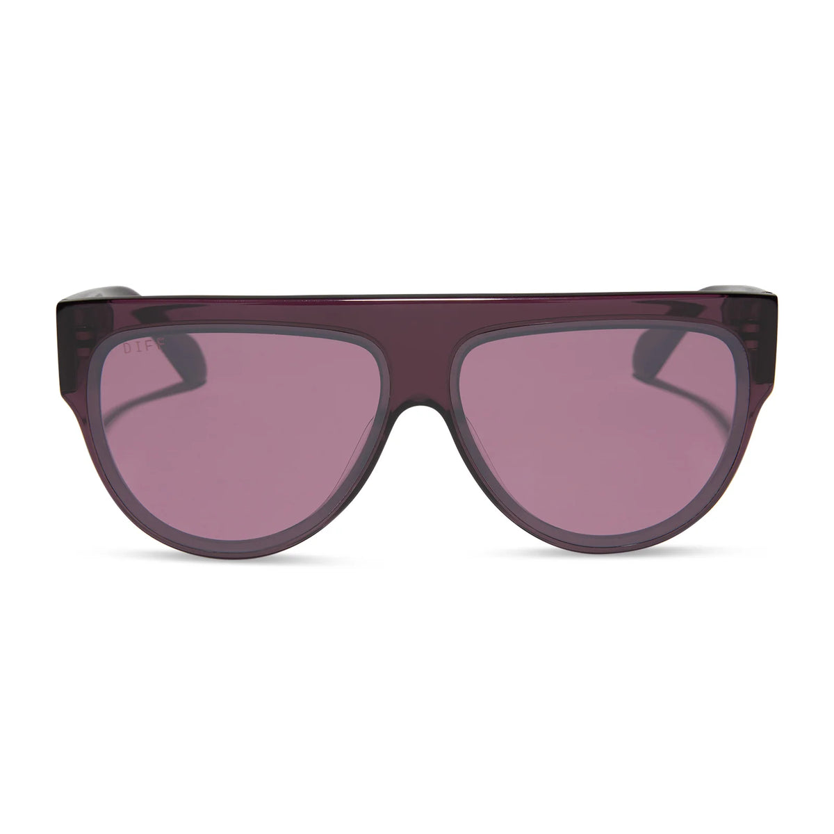 GEORGIE - AUBERGINE + AUBERGINE + SILVER FLASH SUNGLASSES