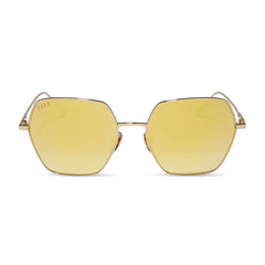 HARLOWE - GOLD + BRILLIANT GOLD MIRROR SUNGLASSES