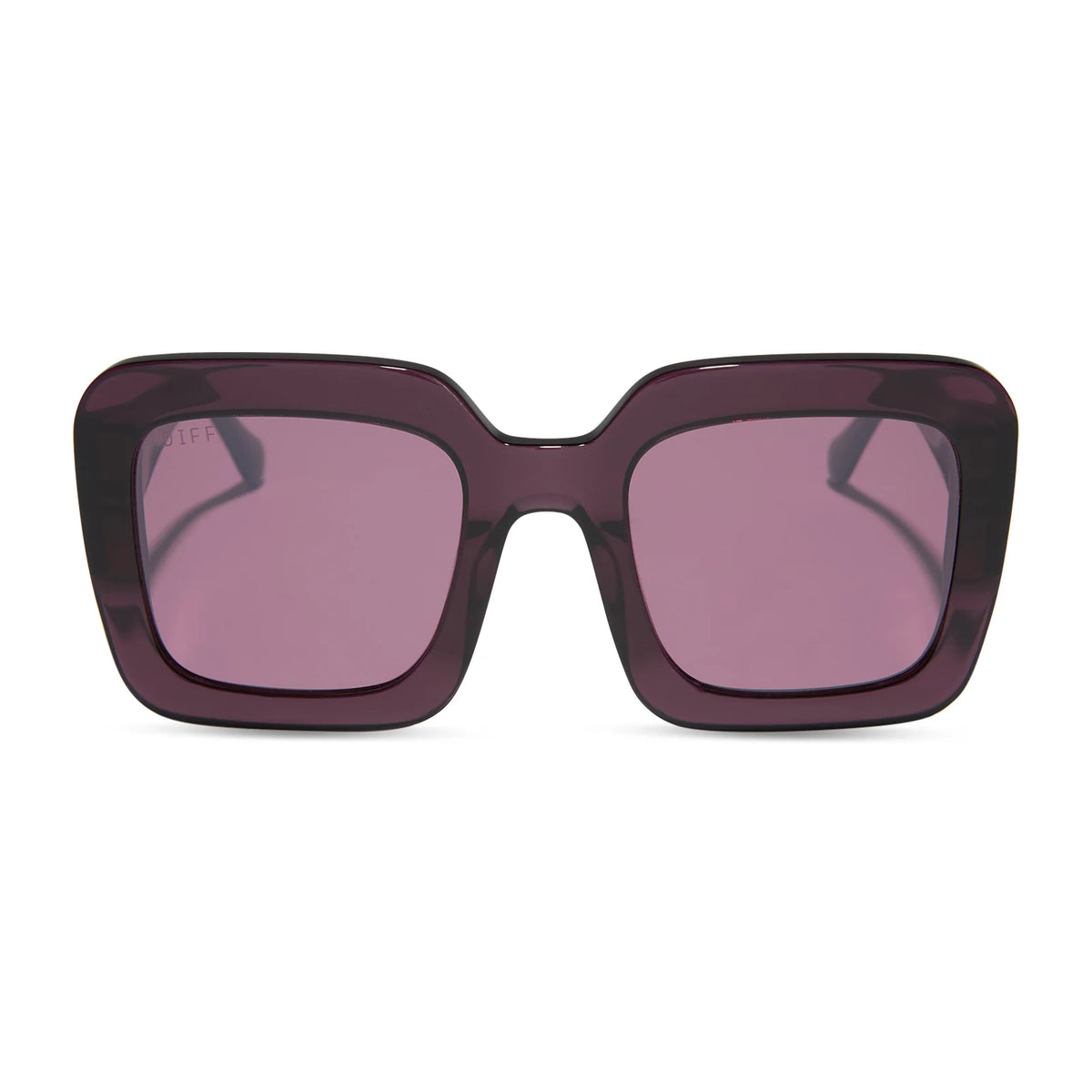 CHARISE - AUBERGINE + AUBERGINE W SILVER FLASH SUNGLASSES