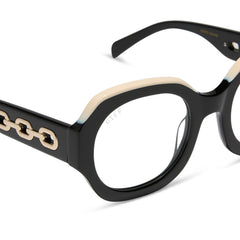 OVERSIZED SYLVIE - JET NOIR + GLASSES
