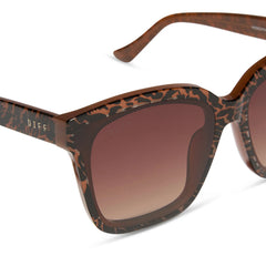 MEREDITH II - ANIMAL + BROWN GRADIENT SUNGLASSES