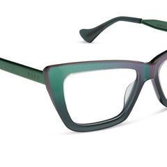 ELPHABA EMERALD - ENCHANTING EMERALD TO BLACK + GLASSES