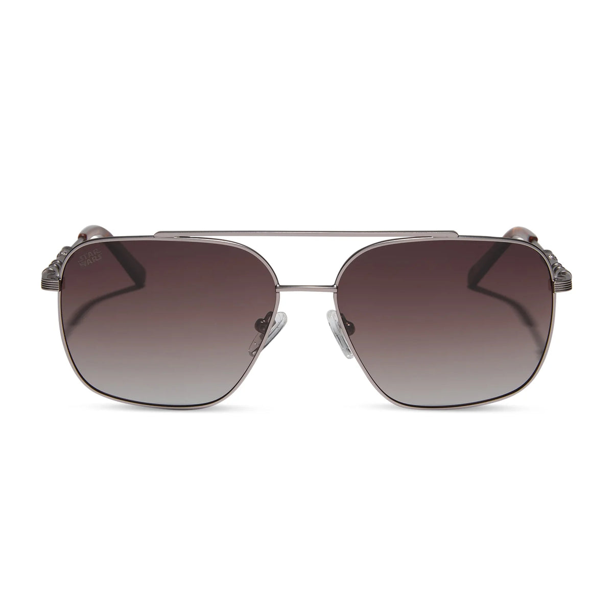 HAN SOLO™ 2.0 - BRUSHED DARK BLASTER GREY METAL + BROWN GRADIENT + POLARIZED SUNGLASSES