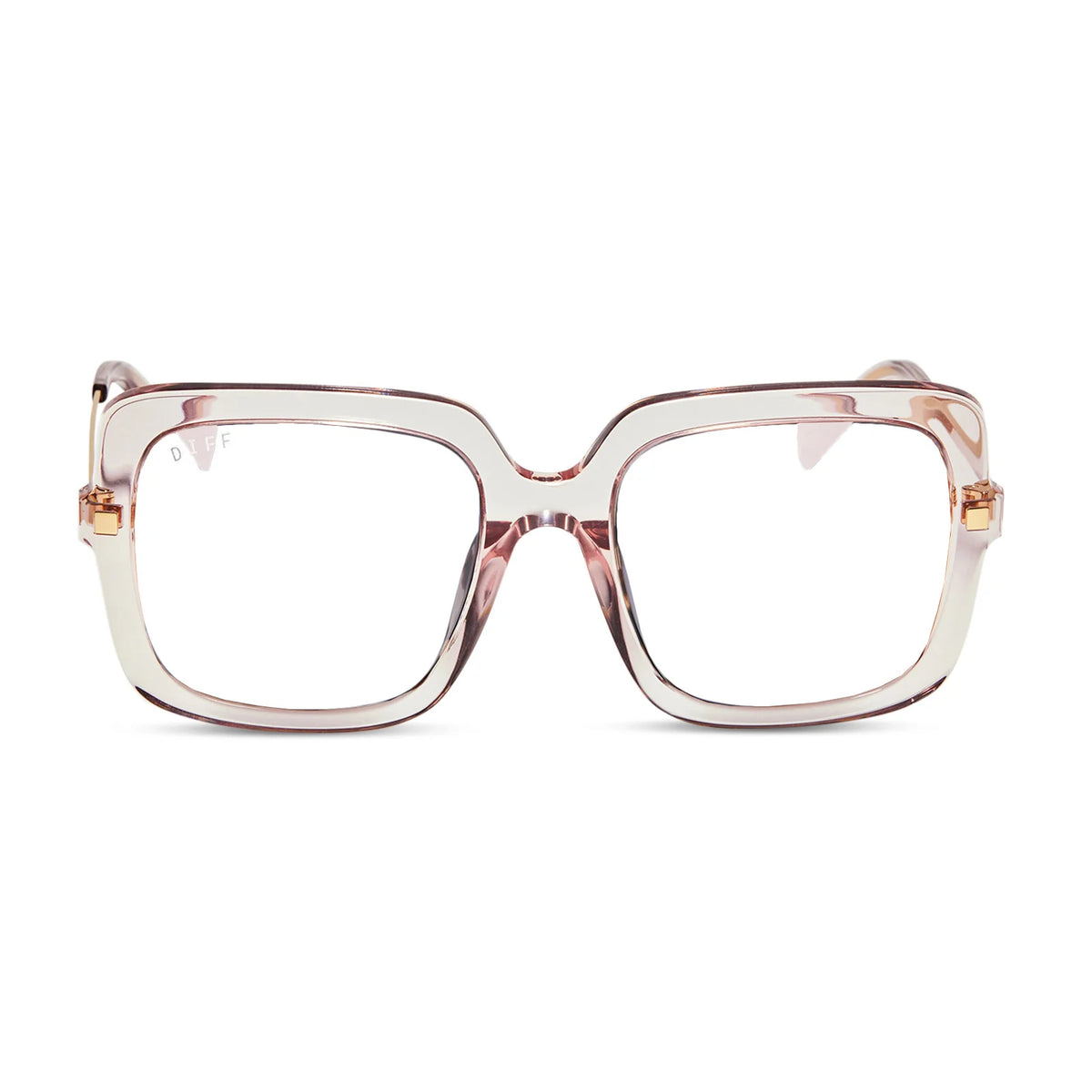SANDRA - LIGHT PINK CRYSTAL + GLASSES
