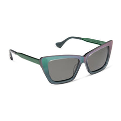 ELPHABA EMERALD - ENCHANTING EMERALD TO BLACK + SHADOWY GREY SUNGLASSES