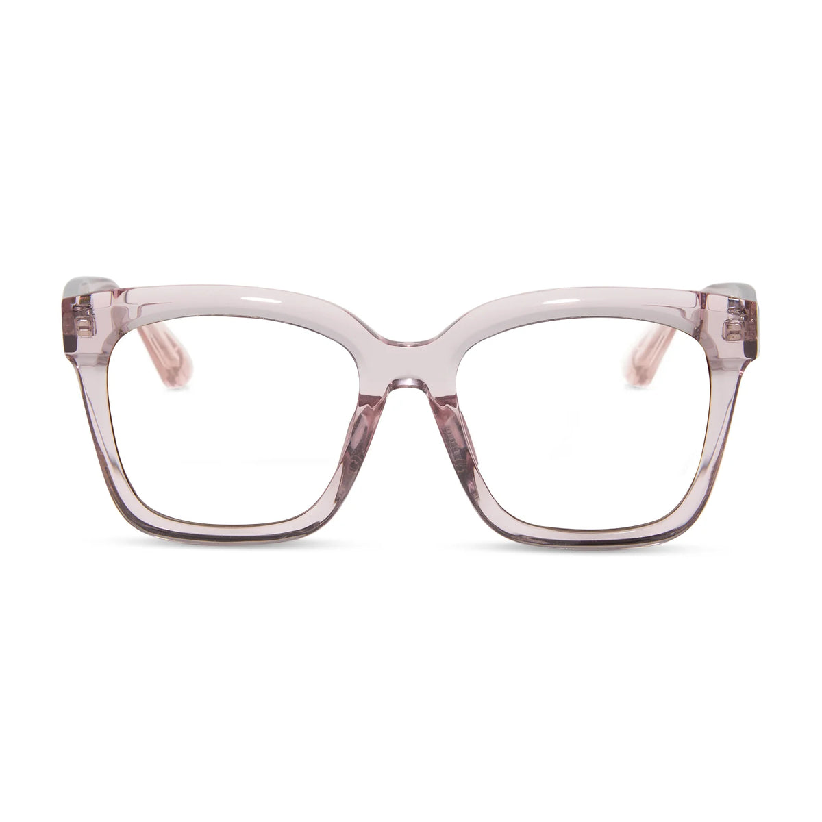 MEREDITH - LIGHT PINK CRYSTAL + GLASSES