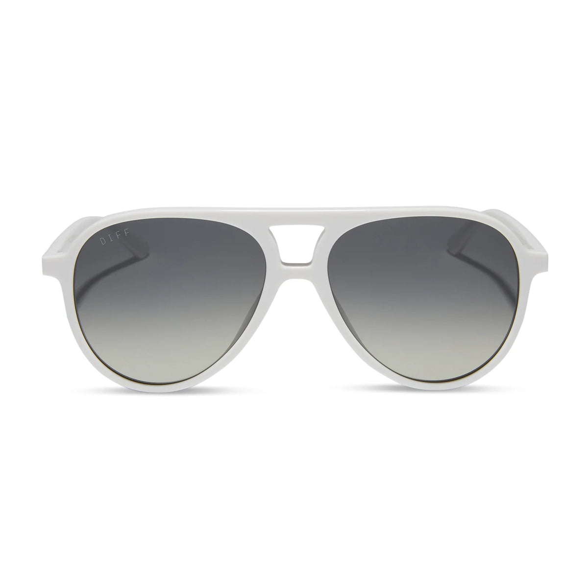 TOSCA II - WHITE CLOUD + GREY GRADIENT + SILVER FLASH SUNGLASSES