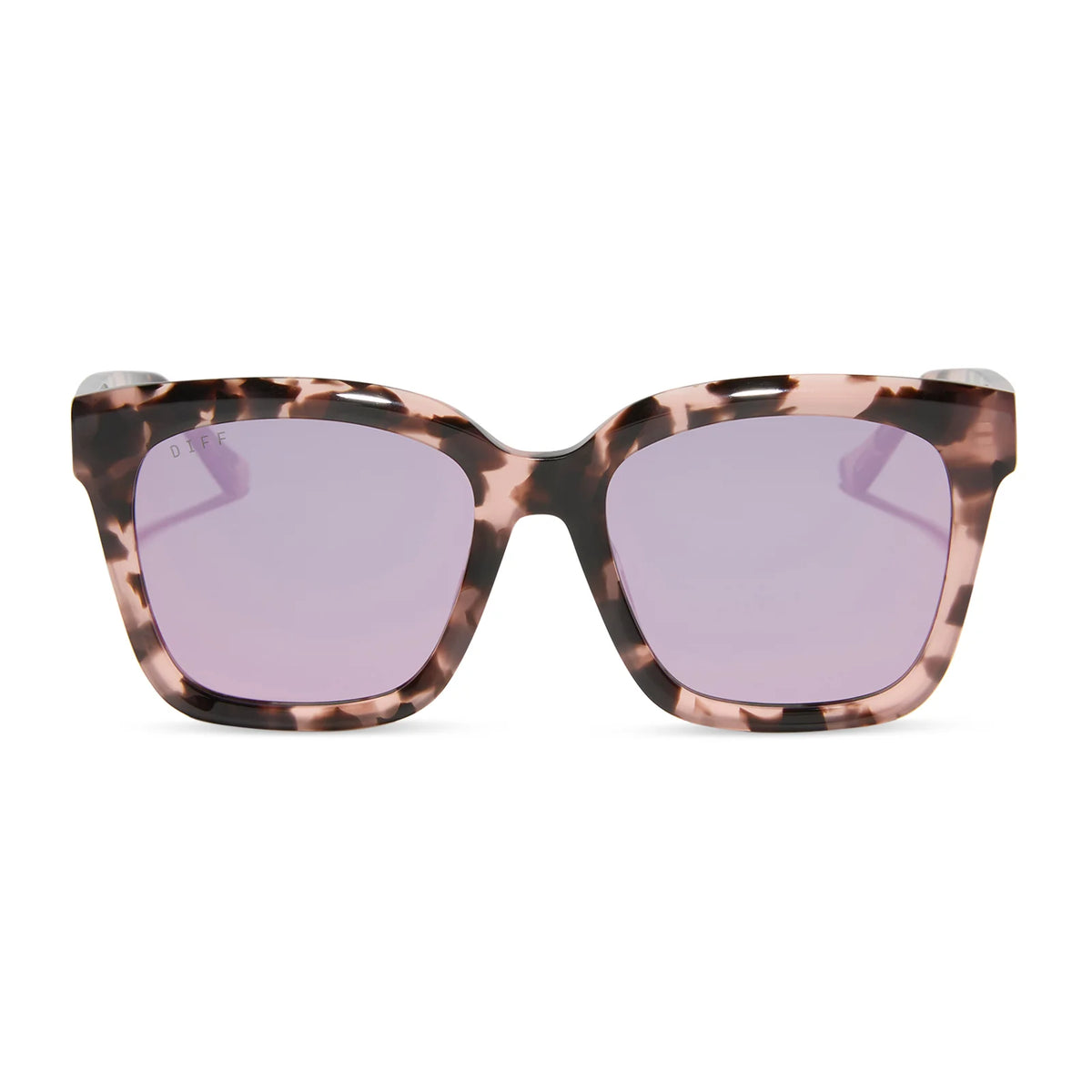 MEREDITH - HIMALAYAN TORTOISE + LIGHT PINK MIRROR SUNGLASSES