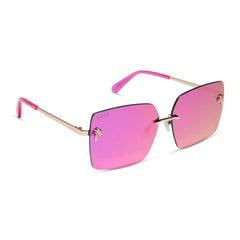 JENA SIMS - ROOKIE + HOT PINK + HOT PINK MIRROR SUNGLASSES