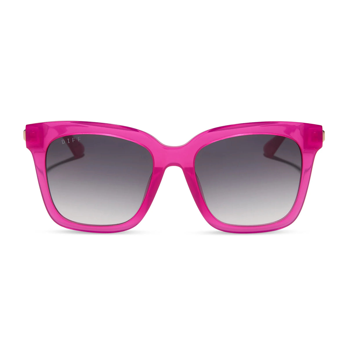 BELLA - BRIGHT TULIP + GOLD + GREY GRADIENT SUNGLASSES