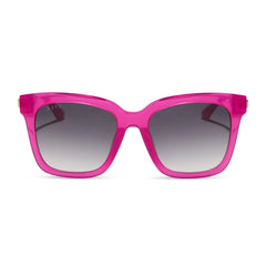 BELLA - BRIGHT TULIP + GOLD + GREY GRADIENT SUNGLASSES