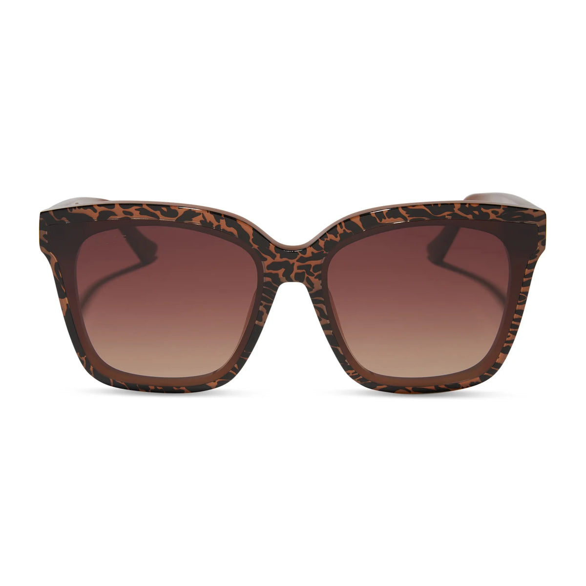 MEREDITH II - ANIMAL + BROWN GRADIENT SUNGLASSES