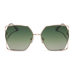 DONNA IV - BRUSHED CHAMPAGNE + COOL MATCHA GRADIENT + POLARIZED SUNGLASSES