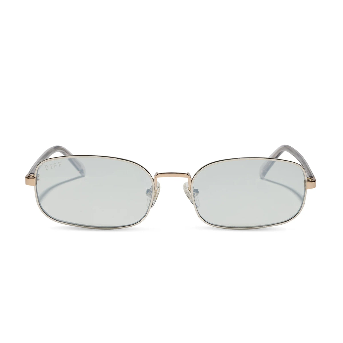 TRINITY - SILVER + GOLD + LIGHT GREY CRYSTAL TEMPLES + SILVER SUNGLASSES